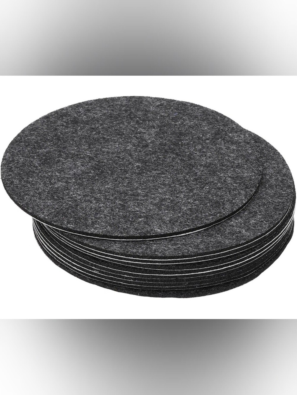 5" Diameter Lamp Base Felt- 10 Pieces Dark Gray